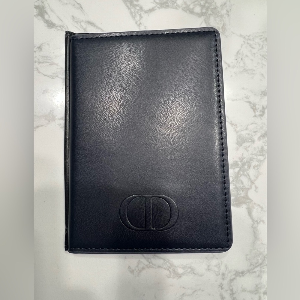 Dior GWP Navy Blue/Black Passport Holder with Iconic Logo